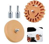 NineSSJLY Lot de 2 Gomme à Stickers - Disque Gomme 100 mm & 88 mm pour Perceuse - Retire Autocollants, Résidus de Colle sur Voiture, Verre, Métal - Compatible Visseuse