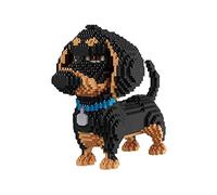 Ninesun 2000 + Pcs Super Cute Dog Model Building Mini Building Blocks Cadeau de Bricolage, adapté aux Adultes et aux Enfants pour compléter Un Jeu de Construction, Teckel