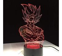 Ninesun Enfants Vegeta Lampe Son Goku Lampe de Table LED avec Tactile LED 3D à Distance