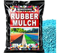 NINESUNG Granules de paillis en caoutchouc bleu ciel de 0,9 kg pour surface de sécurité d'aire de jeux, aménagement paysager et jardin, miettes de caoutchouc pour piste de course, réparation de court