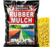 NINESUNG Granules de paillis en caoutchouc jaune de 0,9 kg pour surface de sécurité d'aire de jeux, aménagement paysager et jardin, miettes de caoutchouc pour piste de course, réparation de court de