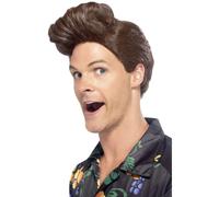 Nineties Détective Toupet Perruque Marron Ace Ventura Adulte Homme Costume Neuf