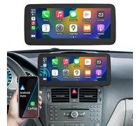 Ninetom 12,3" Autoradio écran Tactile avec Carplay sans Fil et Android Auto pour 2008-2010 Mercedes Benz W204 NTG4.0, Support Mirrorlink, caméra, Navigation