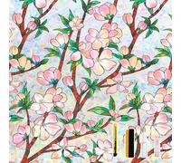 NINETREX Film d'intimité pour fenêtre - Vitrail arc-en-ciel - Rose - 60 x 200 cm