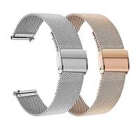 NineXuan Bracelet de montre en métal compatible avec Hama 8900 3,4 cm/3,6 cm, bracelet en acier inoxydable pour homme et femme, 18mm for 8900 1.32", Métal, Pas de pierre précieuse