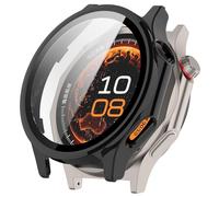 NineXuan Coque de protection pour OnePlus Watch 4, coque de protection complète pour Oppo Watch X3, coque de protection d'écran rigide en polycarbonate (noir)