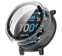 NineXuan Coque de protection rigide en polycarbonate compatible avec Amazfit Active Max - Avec accessoire de protection d'écran - Résistant aux rayures - Transparent