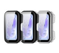 NineXuan Lot de 3 coques de protection compatibles avec Huawei Band 11 / Band 11 NFC, coque rigide en PC avec accessoire de protection d'écran, résistant aux rayures