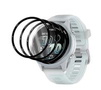 NineXuan Lot de 3 films de protection d'écran en verre trempé pour Garmin Forerunner 570 42 mm/47 mm, dureté 9H, HD transparent, sans bulles, anti-rayures (47 mm)