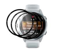 NineXuan Lot de 3 films de protection d'écran en verre trempé pour Garmin Forerunner 570 42 mm/47 mm, dureté 9H, HD transparent, sans bulles, anti-rayures (42 mm)