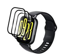 NineXuan Lot de 3 films de protection d'écran pour Redmi Watch 6/5/5 Active/5 Lite, dureté 9H, HD transparent, sans bulles, anti-rayures, film trempé (Watch 5 Active)