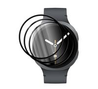 NineXuan Lot de 3 films de protection d'écran pour Samsung Galaxy Watch 8 40 mm/44 mm, dureté 9H, HD transparent, sans bulles, anti-rayures, film trempé (44 mm)