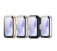 NineXuan Lot de 4 coques de protection mates pour Huawei Band 11/Band 11 NFC avec protection d'écran - Coque de protection complète en polycarbonate rigide avec film de protection d'écran