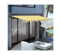 Ning es Easy Inll Hauteur avec mécanisme à manivelle Idéal pour portes et portes Jaune et blanc 150 cm