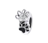 NINGAN 925 Charm Perles En Argent Sterling Lapin, éLéPhant, Tortue Et Chiot, Adapté Aux Bracelets Et Colliers Pour Femmes Cadeau D'Anniversaire