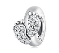 NINGAN 925 Charm Perles En Argent Sterling Lapin, éLéPhant, Tortue Et Chiot, Adapté Aux Bracelets Et Colliers Pour Femmes Cadeau D'Anniversaire