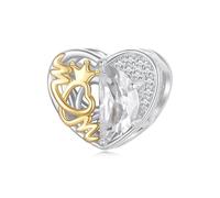 NINGAN 925 Charm Perles En Argent Sterling Lapin, éLéPhant, Tortue Et Chiot, Adapté Aux Bracelets Et Colliers Pour Femmes Cadeau D'Anniversaire