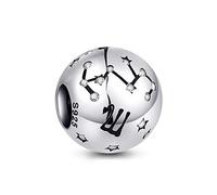 NINGAN L e Scorpion 12 signe du zodiaque charmes d'anniversaire - charmes en argent sterling 925 s'adapte à Bracelet & collier - cadeaux d'anniversaire merilleur pour les femmes & les amis
