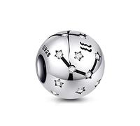 NINGAN Le Verseau 12 signe du zodiaque charmes d'anniversaire - charmes en argent sterling 925 s'adapte à Bracelet & collier - cadeaux d'anniversaire merilleur pour les femmes & les amis