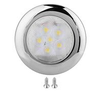 NINGANME 6-LED-Bootskuppellicht, marines LED-Licht, Edelstahl 12 V Gleichstrom weißes Kuppellampenlicht für Yachtkonsole T - Dachdecke Ponton mit korrosionsbeständigem Gehäuse