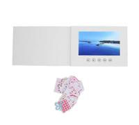 NINGANME Carte de vœux vidéo avec écran LCD, brochure vidéo électronique, lecture vidéo HD 720p avec haut-parleur intégré, mémoire de 128 Mo pour mariages, Noël, anniversaires et autres (10 pouces)