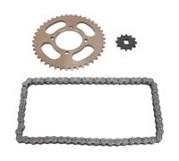 NINGANME Ensemble de pignons de chaîne 428, chaîne de Moto de 60 maillons avec pignon Avant de 12 Dents et pignon arrière de 42 Dents, kit de Remplacement en Acier pour Quad, Mini-Bike et