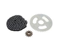 NINGANME Kit de pignon Avant T8F 13T et de pignon arrière T8F 44T à 3 Trous, avec chaîne d'entraînement T8F de 116 maillons - Ensemble de pignons en Acier pour Quad, Mini-Bike et Motos