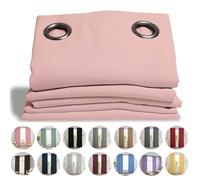 NINGBAI Rideaux Occultants Isolant Thermique 200 x 270 cm 100% Polyester, Isolement Thermique Installation Facile Occultant Rideau Chambre pour Chambre, Salon, Bureau, Rose