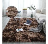 NINGBAI Tapis Nature, Tapis Salon 120 x 160 cm Tapis Salon Uni Sobre, Tapis Faux en Peau de Mouton, Tapis Extérieur Lavable Pile Long et Douce pour Chambre à Coucher, Salon, Crèche, Marron