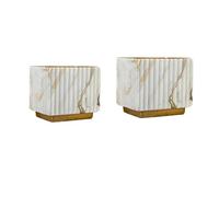 NingBright Pots de Fleurs Amusants Paquet de 2 Pots Fleurs en céramique, Fleur succulente Simple et Moderne Décoration de Porche(White)