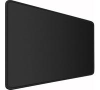 Ningchuya XL Tapis de souris pour gaming - 700x300mm Tapis de souris - Bords cousus - Tapis de bureau pour gamer - Base en caoutchouc antidérapante (70x30 BlackEU10)