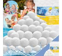 NINGESHOP Balle Filtrante Piscine, 800g Balles Filtrantes pour Remplace 28kg de Sable Filtration Piscine, Réutilisables Boules de Filtre de Piscine Convient Aux Systèmes de Filtration pour Piscine