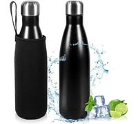 NINGESHOP Gourde Isotherme 500ml,Bouteille Isotherme 500ml,Gourde Inox Réutilisable, Sans BPA,Maintien Chaud de 12 Heures & du Froid Jusqu’à 24 Heures,Gourde Isotherme pour Sport,Voyage,Bureau