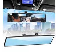 NINGFIST Broadway Rétroviseur de voiture HD anti-reflet universel 30,5 cm Grand champ de vision panoramique avec grand angle teinté bleu pour voiture, SUV et camion