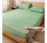 NINGHOME Drap-Housse de lit matelassé 180x190,sous-lit Doux en 100% Coton, protège-Matelas Respirant, surmatelas de Haute qualité