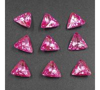 NingPower 200 Pièces Strass Acryliques Fond Pointu Artificielles Cristaux Pierres Précieuses En Forme De Triangle, Idéal pour Projets D'Artisanat Et De Couture, 18mm X 18mm, Rose Rouge