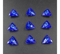 NingPower 200 Pièces Strass Acryliques Fond Pointu Artificielles Cristaux Pierres Précieuses En Forme De Triangle, Idéal pour Projets D'Artisanat Et De Couture, 18mm X 18mm, Bleu Foncé