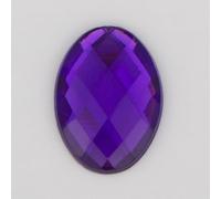 NingPower 200 Pièces Strass Ovales, Artificielles Cristaux Pierres Précieuses Acrylique À Dos Plat, Adaptés Aux Projets D'Artisanat, Accessoires De Couture, 18mm × 25mm, Violet Foncé