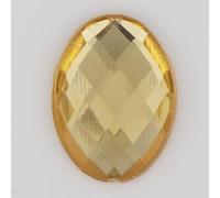 NingPower 200 Pièces Strass Ovales, Artificielles Cristaux Pierres Précieuses Acrylique À Dos Plat, Adaptés Aux Projets D'Artisanat Et De Couture, 18mm × 25mm, Marron Clair