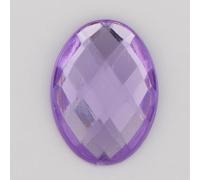 NingPower 200 Pièces Strass Ovales, Artificielles Cristaux Pierres Précieuses Acrylique À Dos Plat, Adaptés Aux Projets D'Artisanat, Accessoires De Couture, 18mm × 25mm, Violet Clair