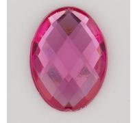 NingPower 200 Pièces Strass Ovales, Artificielles Cristaux Pierres Précieuses Acrylique À Dos Plat, Adaptées Aux Projets D'Artisanat Et De Couture, 18mm × 25mm, Rose Rouge