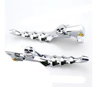 NingRuiBhd Leviers De Frein Levier d'embrayage pour Sportster 883 1200 2000 2001 2002 2003 2004 2005 2006 2007 2008 2009 2010 2011 2012-2022 2 Pièces Levier Frein d'embrayage Moto Crâne(Chrome)