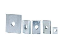 Ningvong Écrou rectangulaire Raccord profilé aluminium écrou long M6 - 6 * 24 * 12 * 2,5 (10 pièces)