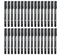 NINGYER 32 Pièces Marqueur Permanent Noir, 0,7 mm, Marqueur Permanent Fein