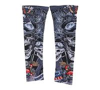 NinGYiYan 1 paire de couvre-bras, Protection solaire UV, manchons de refroidissement en soie glacée pour hommes et femmes, cyclisme en plein air (7#Cavalier fantôme)