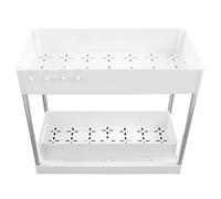 NinGYiYan ABS Slide Out Paniers de Rangement - sous Dusinet d'organisateur d'évier Dusinets coulissants pour la Cuisine de Salle de Bain Rangement cosmétique (Blanc)