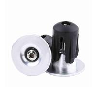 NinGYiYan Bouchons d'extrémité de poignées de guidon de vélo, pour capuchons de barre de vélo en aluminium coloré, ensemble de 2 pièces, accessoire léger et durable, installation (Argent)
