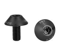 NinGYiYan Boulons de Rotor de Frein à Disque, Vis de Cage de Bouteille d'eau, pour Vélo, Alliage d'aluminium, Antirouille, Haute Précision, Couleurs Vives, Installation Facile, (Noire)