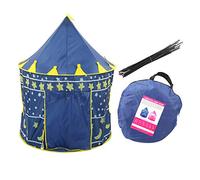NinGYiYan Château de Tente de Jeu pour Enfants, Maison de Jeu Princesse Prince intérieure et extérieure, Tissu Durable, Conception Portable, Installation Facile, intérieur (Bleu)