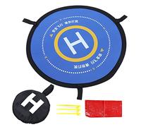 NinGYiYan Drone Landing Pad, pour la pelouse, Tissu Oxford imperméable Pliable, pavé de Tablier de stationnement, Conception de Slogan, Tapis de Sol Portable, Cible (55,6 cm)